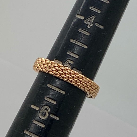 Tiffany&co 18 Kt Somerset Mesh Ring Size 5 - Picture 5 of 12
